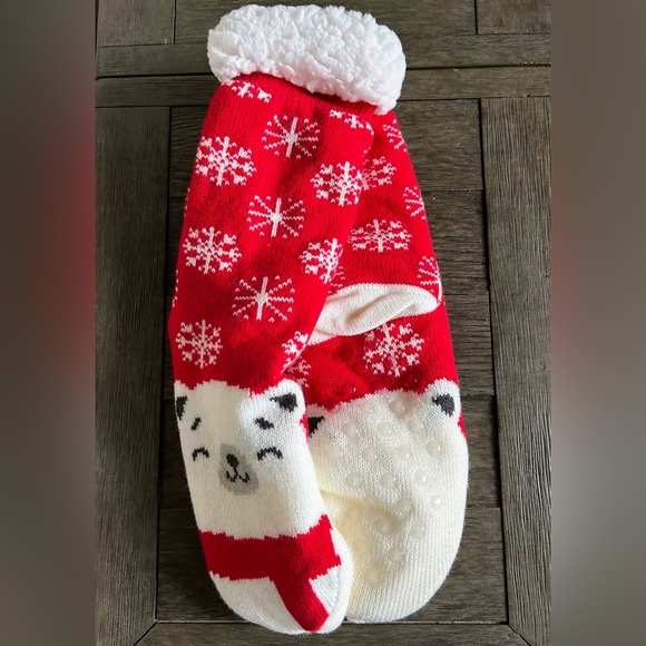 🆕 Sherpa Socks Polar Bear ~ Critter Socks ~ Holiday ~ Winter ~ Unisex ~ OSFM - Picture 8 of 16